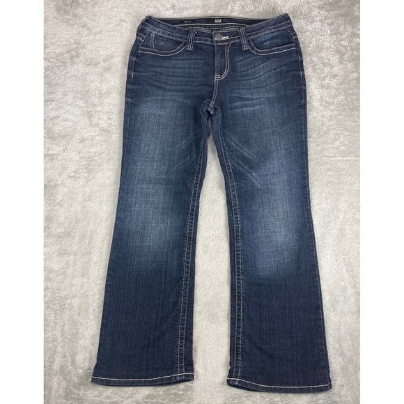 ana A New Approach Denim - ana A New Approach Jeans Womens Size 10 Bootcut Dark Wash Flap Pockets Stretch